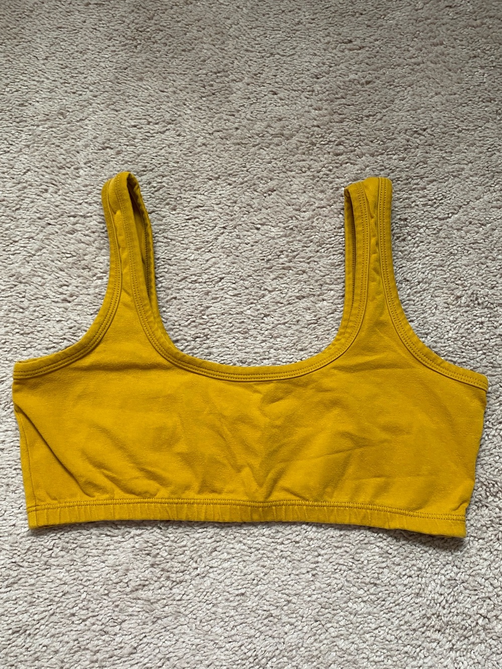 ARQ Wide Strap Bra in Pollen, Size Large